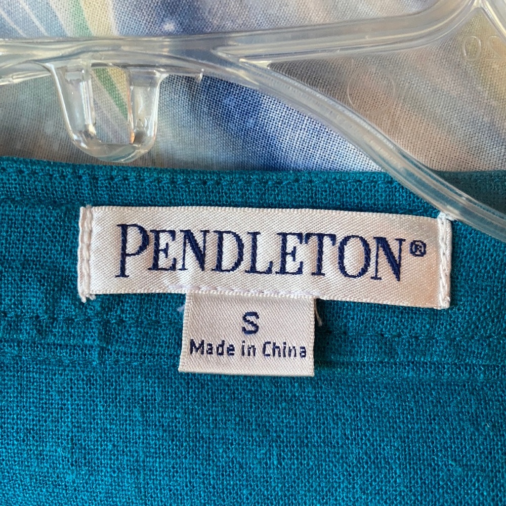 Pendleton Turquoise Skirt/Jacket Set - image 3